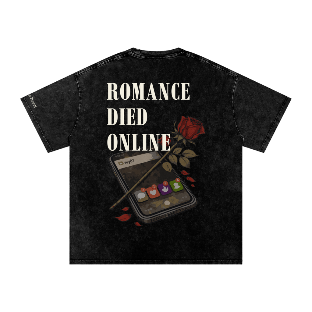 ROMANCE DIED ONLINE — SNOW WASH TEE