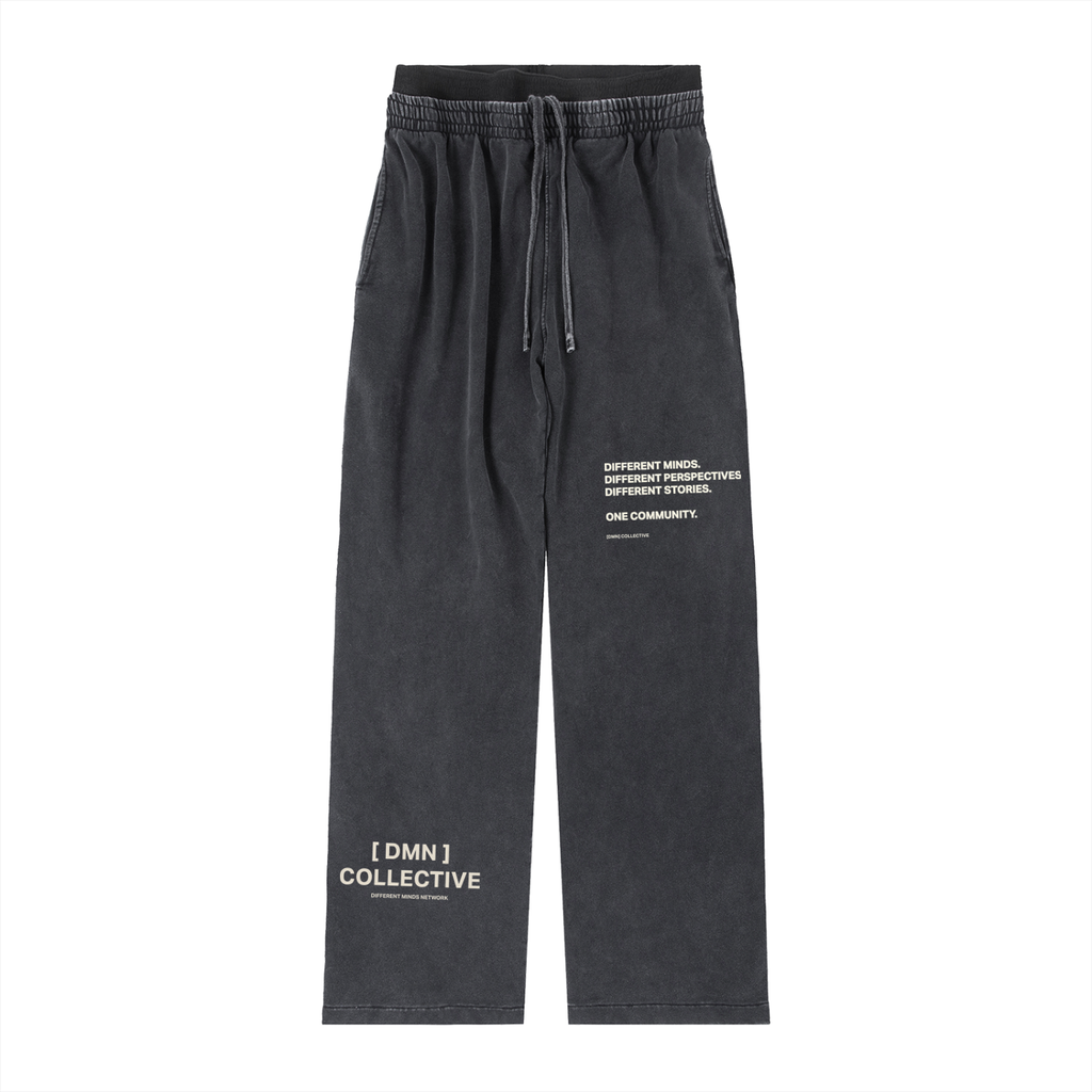 DIFFERENT MINDS — WASHED WIDE-LEG SWEATPANTS