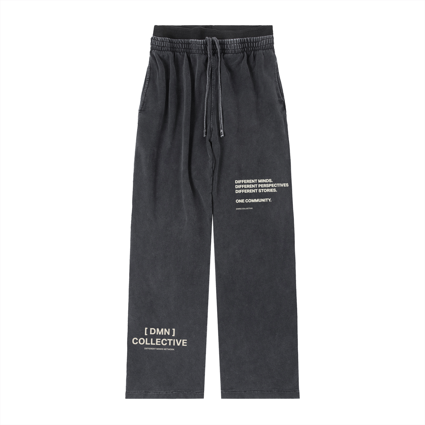 DIFFERENT MINDS — WASHED WIDE-LEG SWEATPANTS