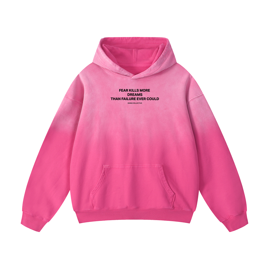 FEAR IS AN ILLUSION Heavyweight Pink Sunfade Oversized Hoodie