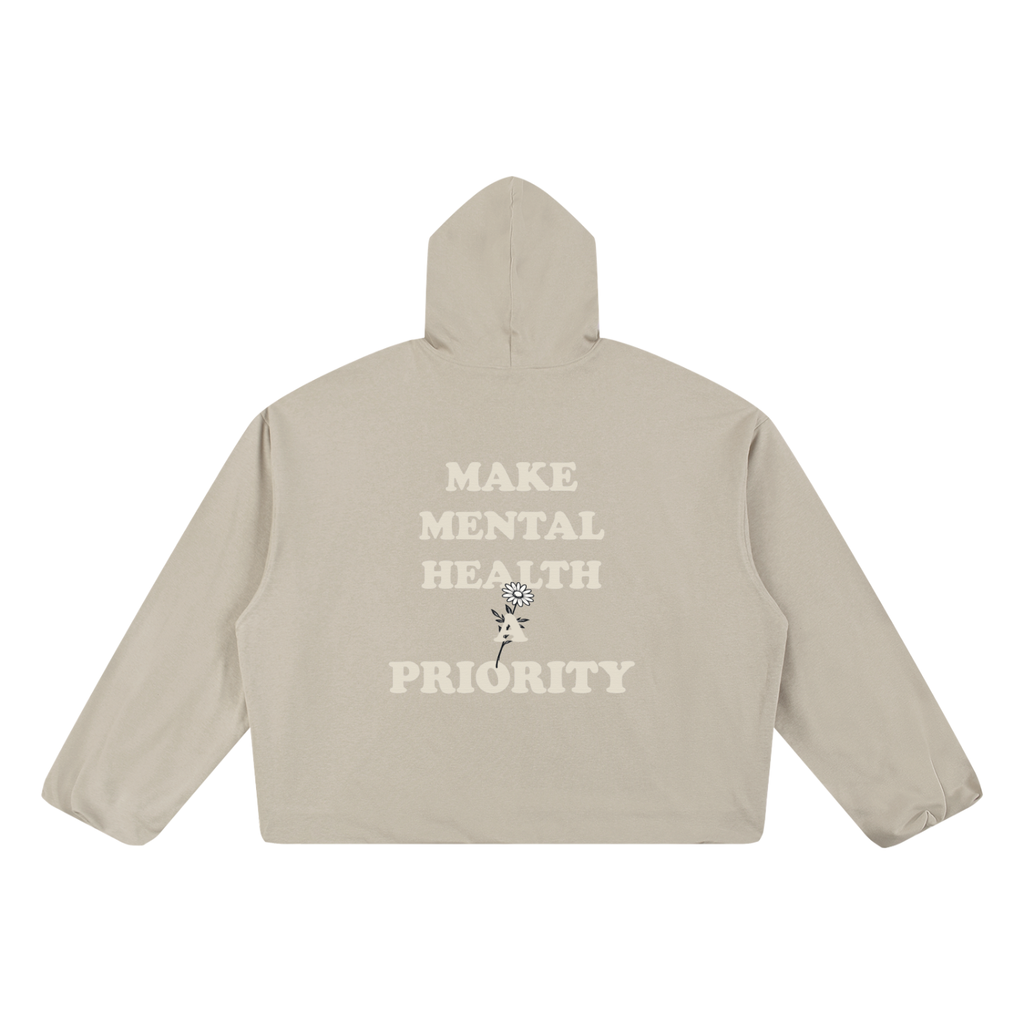 MAKE MENTAL HEALTH A PRIORITY — BOXY OVERSIZED HOODIE